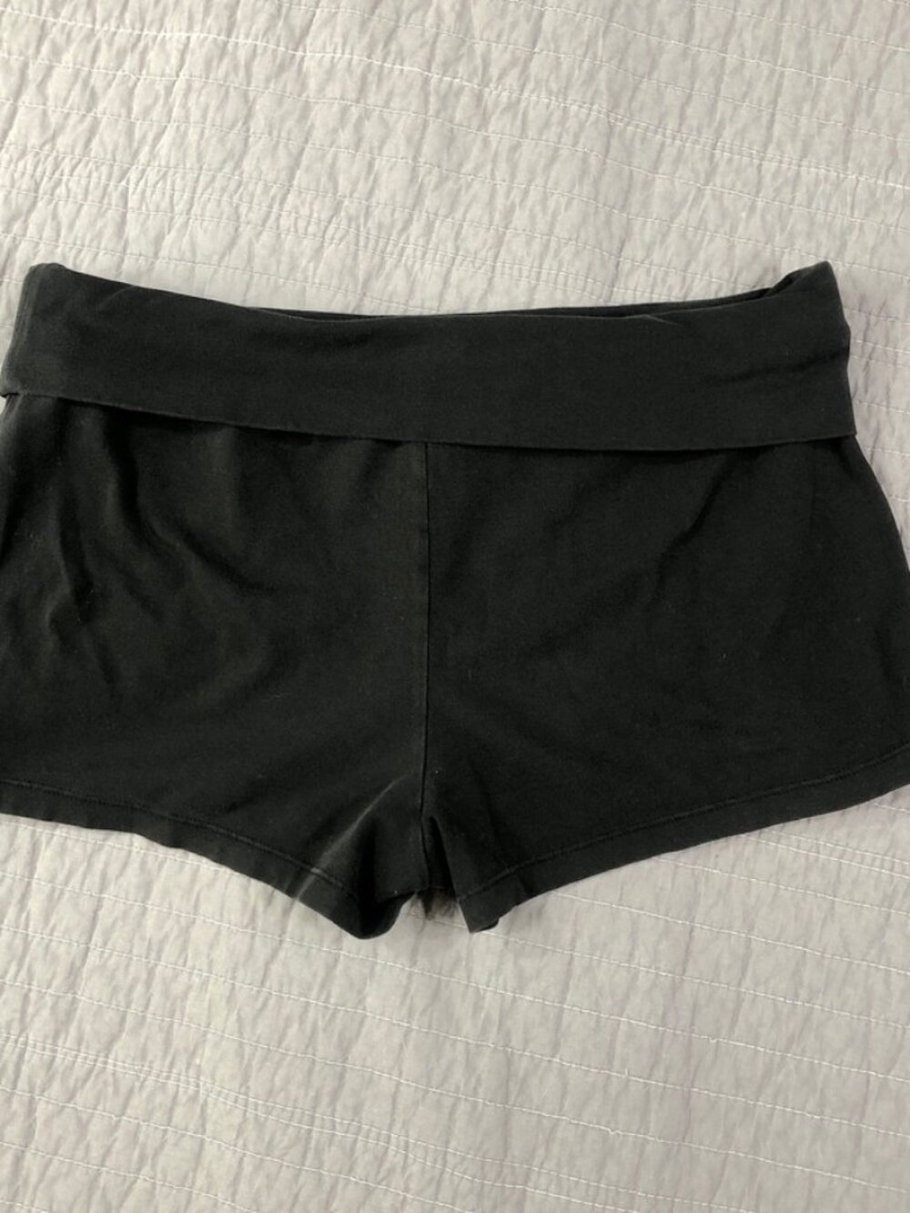 4/$15 No Boundaries Shorts Women Medium Black Fold Over Knit Active Gym Y2K